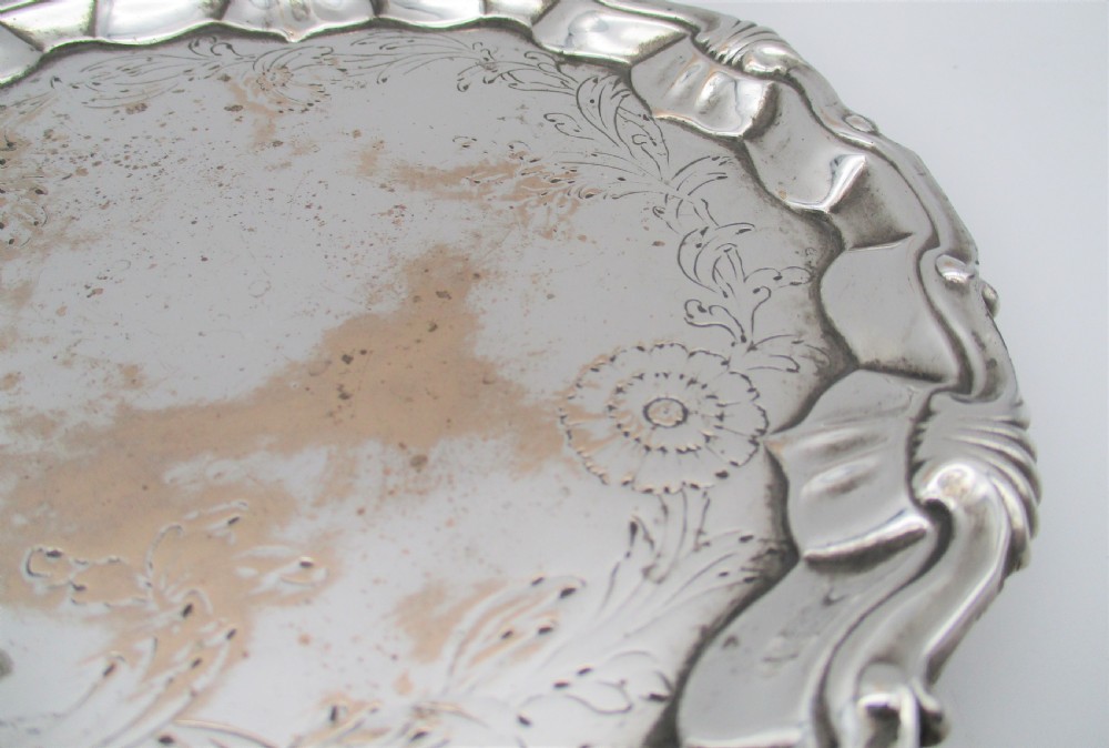 Very Rare Early Old Sheffield Plated Card Tray c1760  View IV