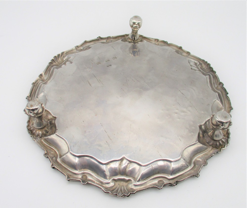 Very Rare Early Old Sheffield Plated Card Tray c1760  View V