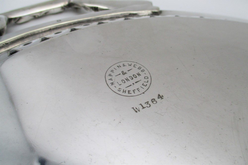 A Large 19th Century Silver Plated Serving Tray by Mappin & Webb View XII