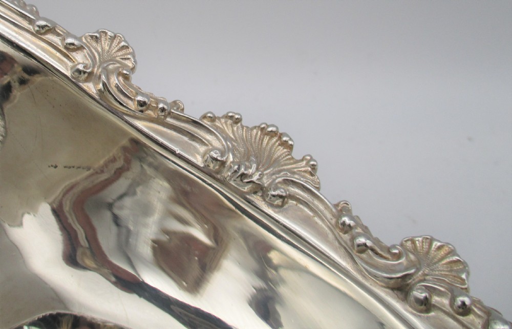 Large Pair of Silver Plated Sauce Boats - Marples & Co c1900 View V
