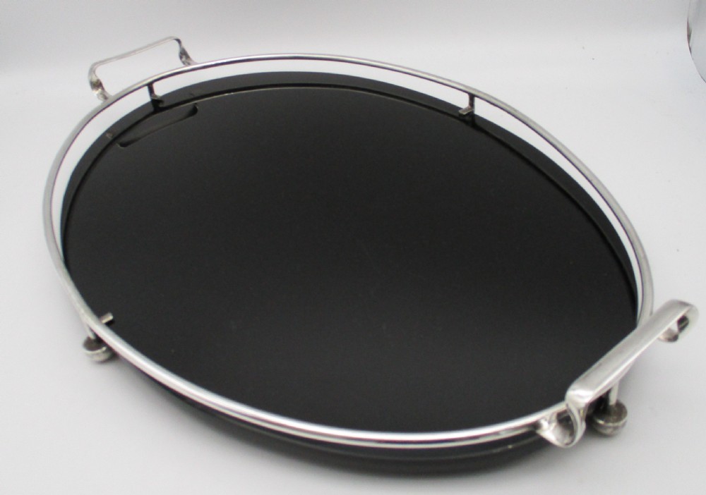 Fine Art Deco Silver Plated Cocktail Tray View IX