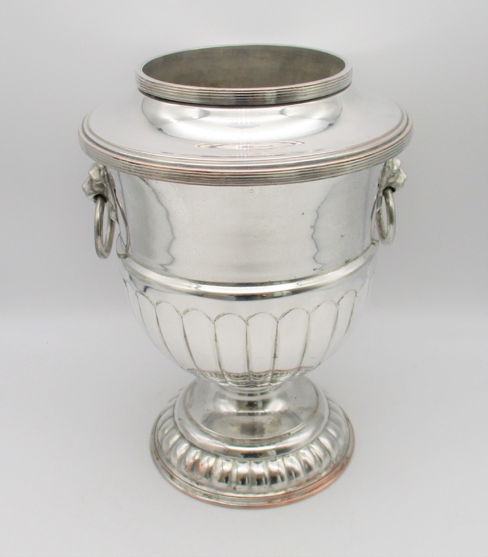 A Fine Heavy Silver Plated Wine Cooler  View II