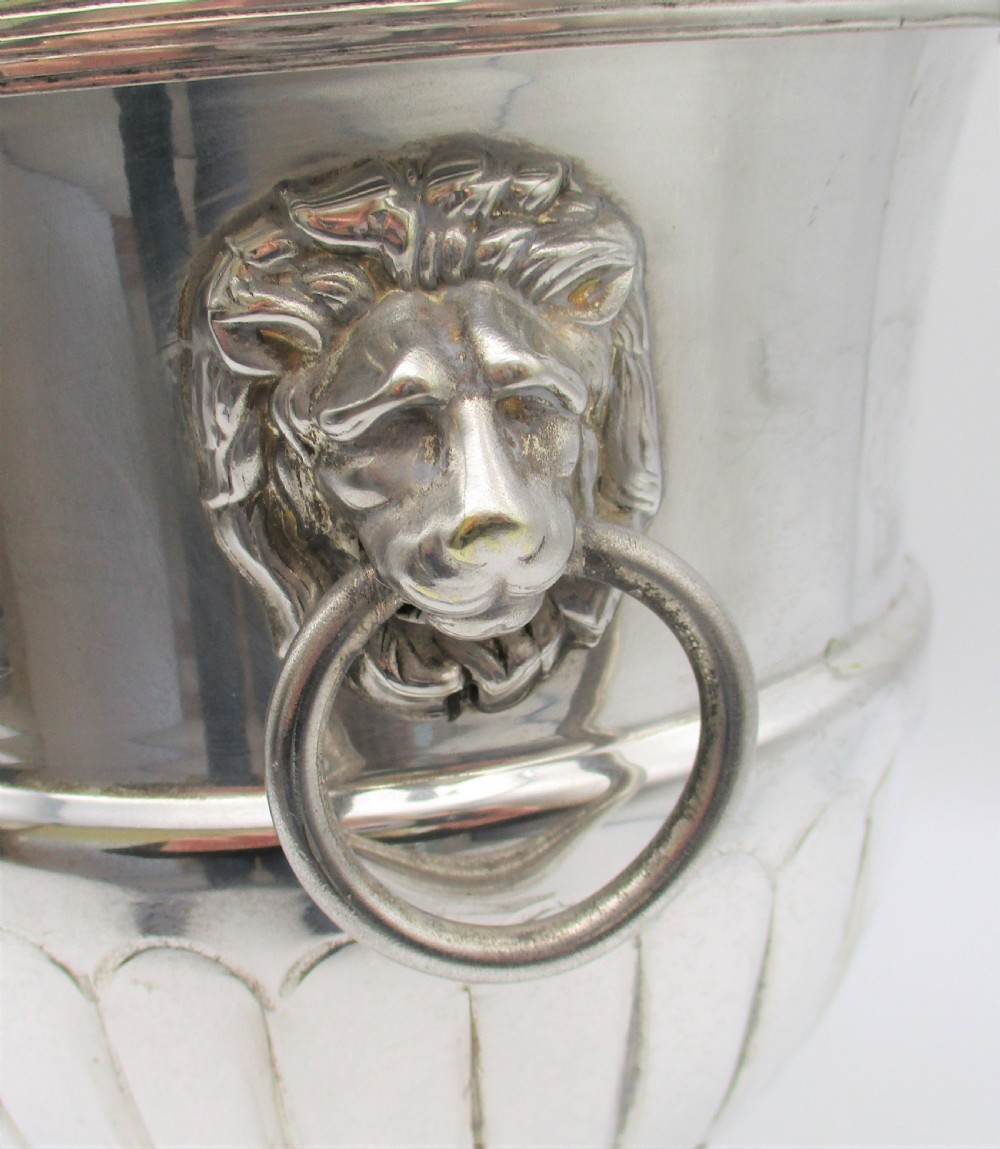 A Fine Heavy Silver Plated Wine Cooler  View V