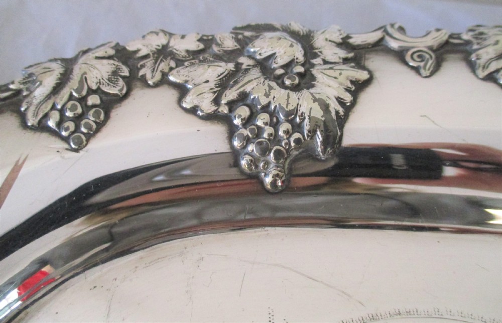 Very Large Old Sheffield Plated Tray with Crest c1830 View VIII