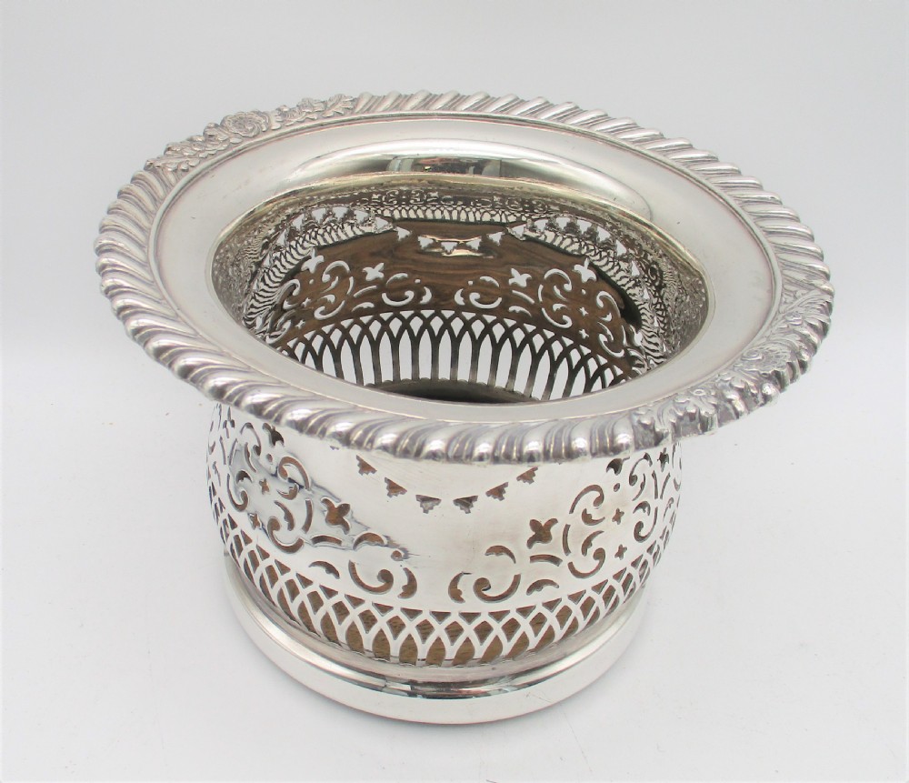 Fine C19th Pair of Deep Silver Plated Coasters View III