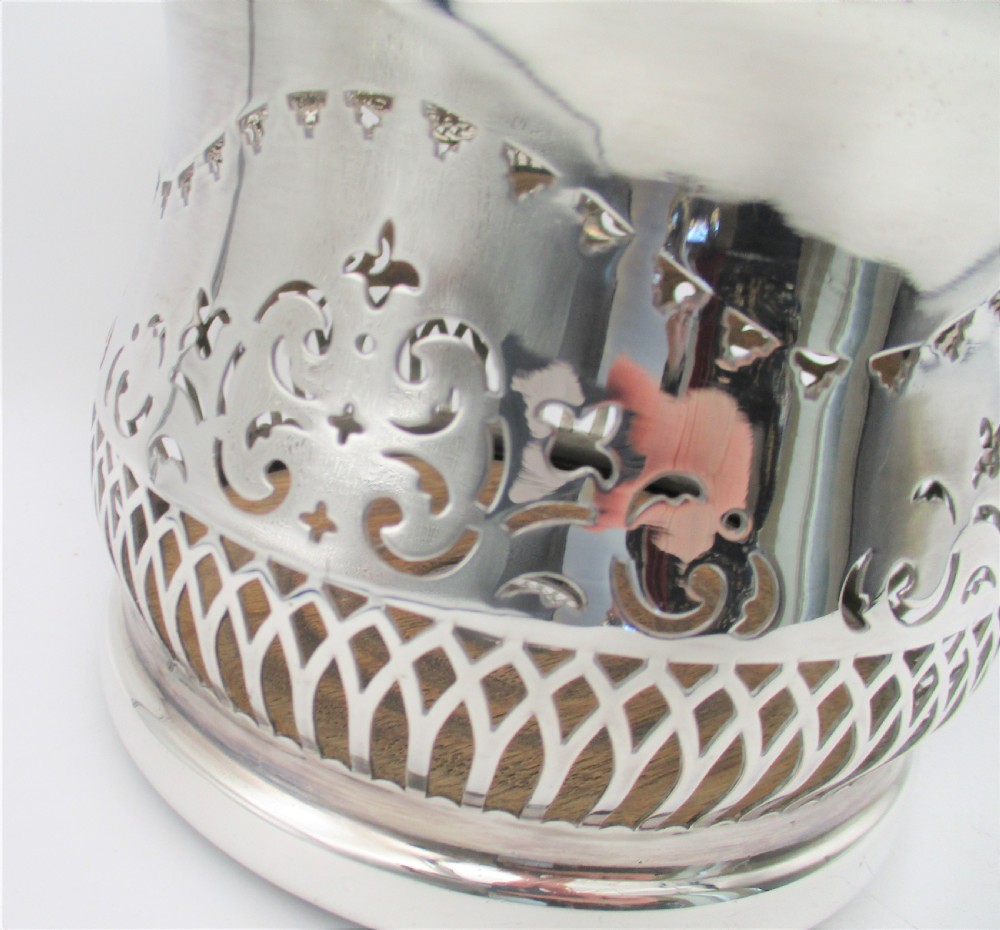 Fine C19th Pair of Deep Silver Plated Coasters View IV