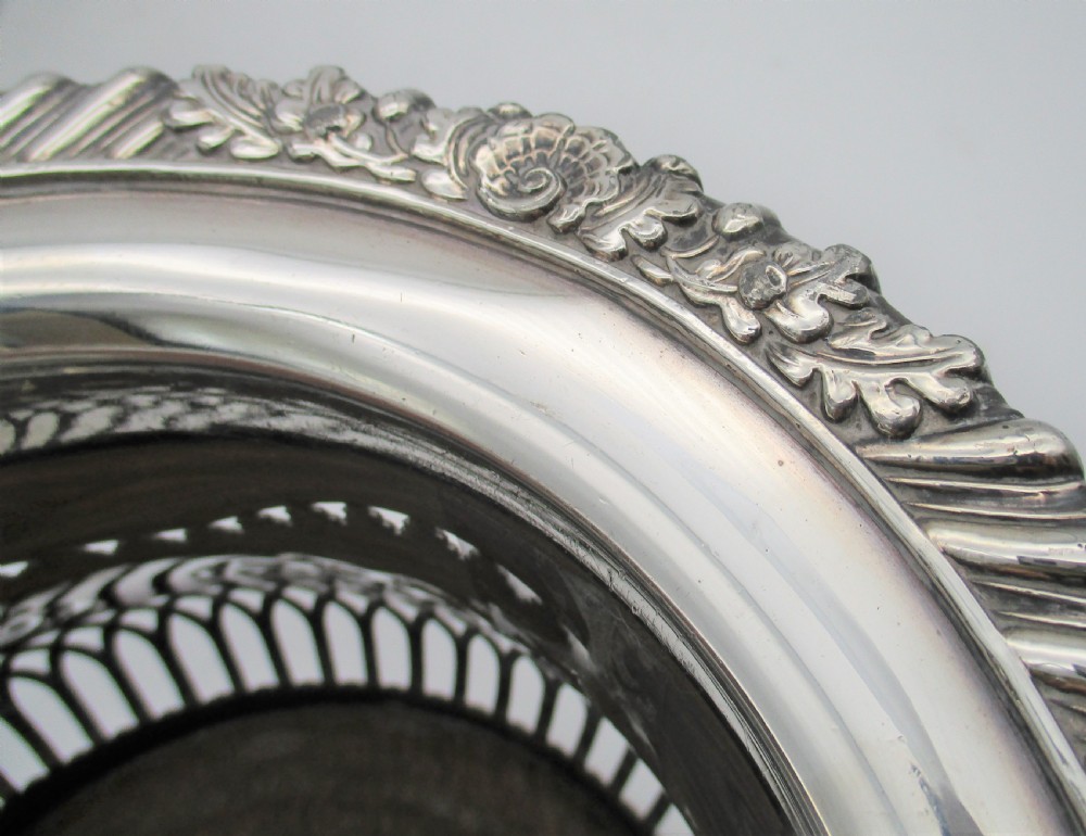 Fine C19th Pair of Deep Silver Plated Coasters View V