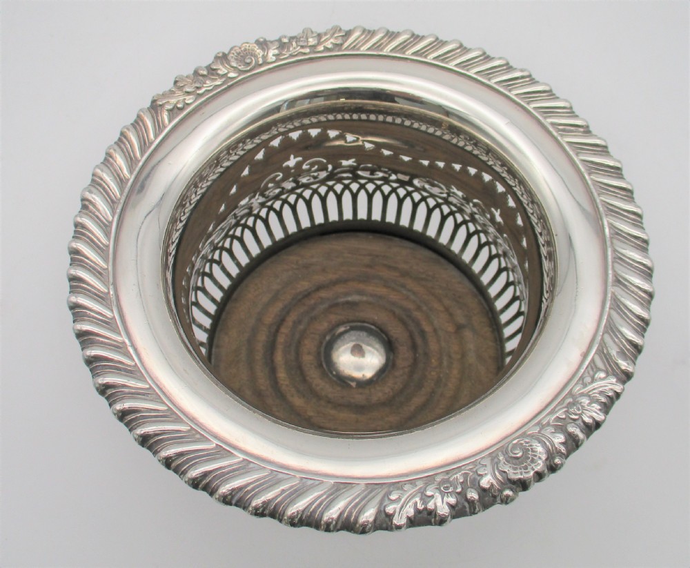 Fine C19th Pair of Deep Silver Plated Coasters View VIII