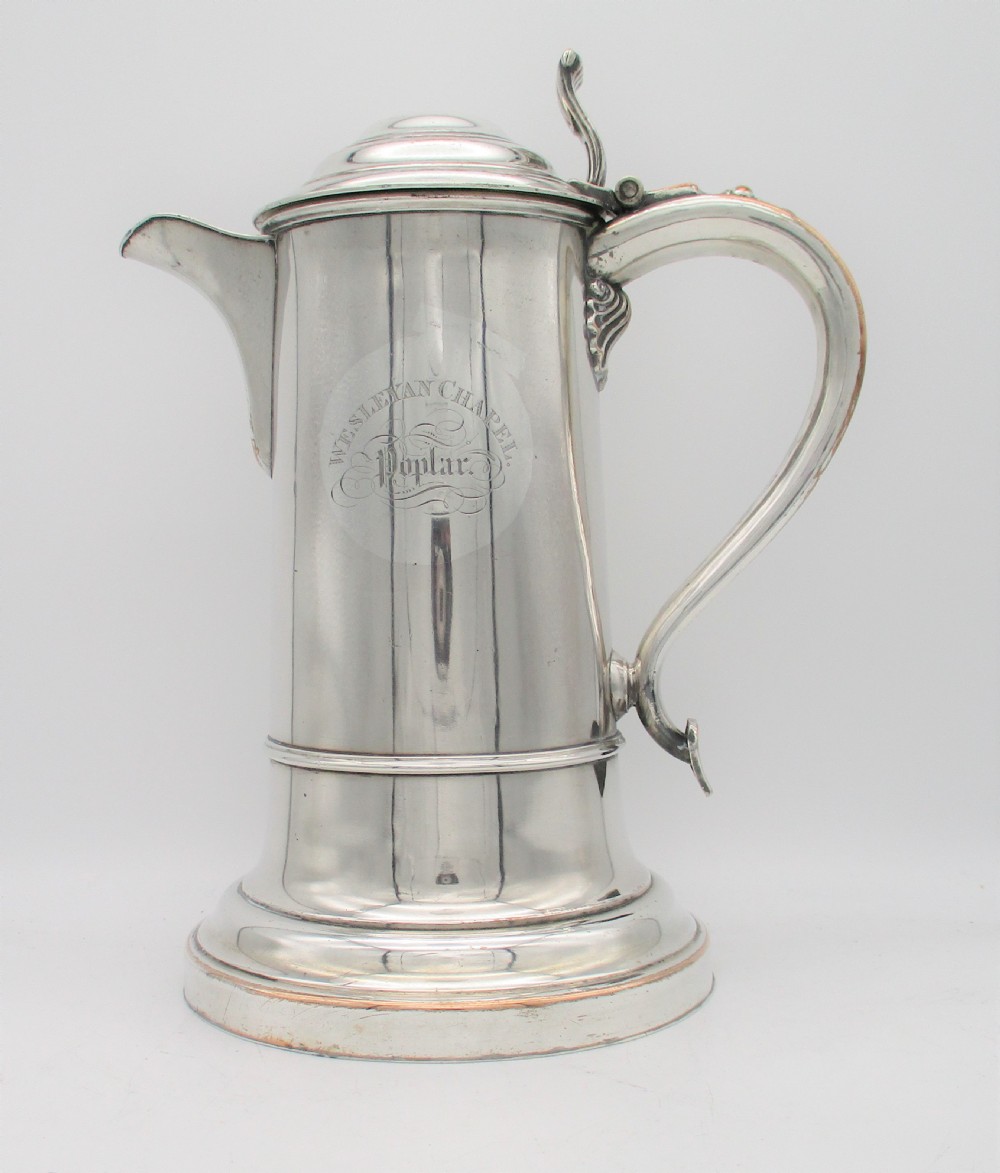 An Old Sheffield Plated Communion Jug - Wesleyan Chapel Poplar