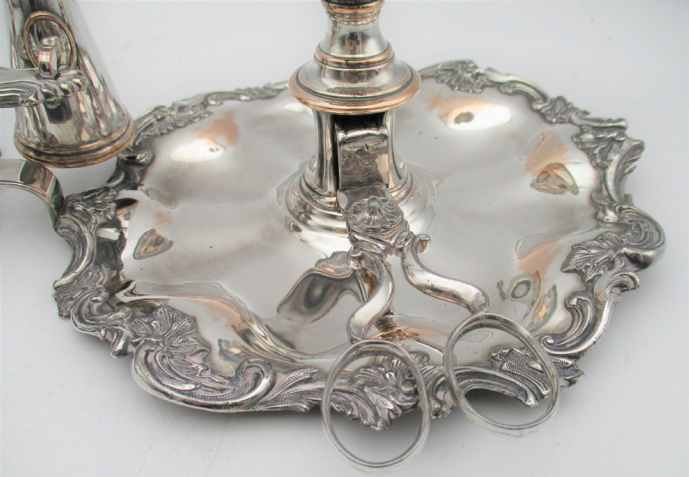 Fabulous Pair of Old Sheffield Plated Chamber Candlesticks c1820 View V