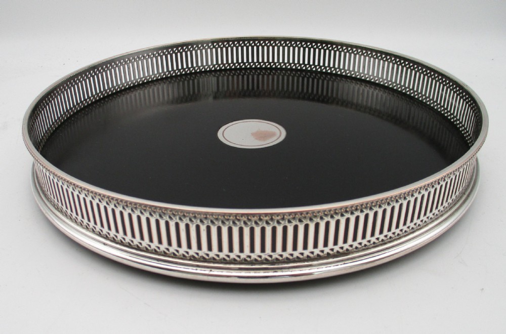 Small Art Deco Silver Plated & Ebonised Wood Cocktail Tray View VIII