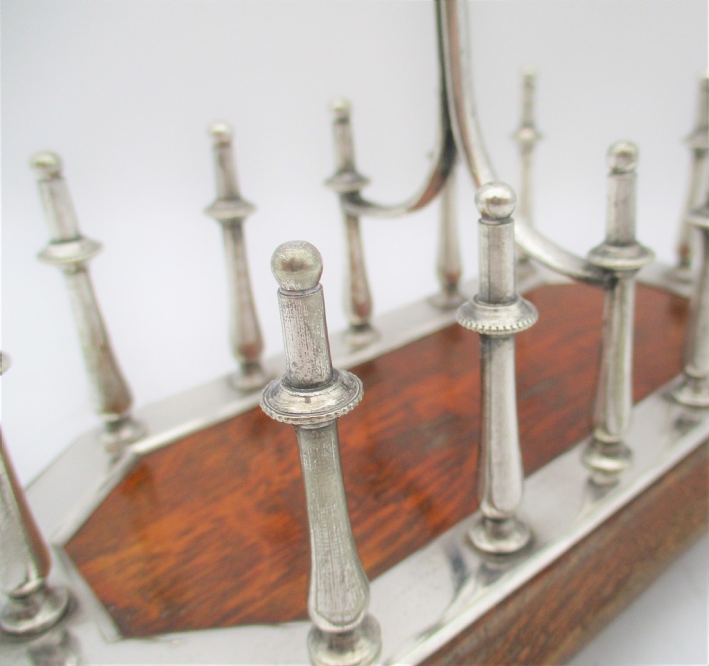 An Unusual Oak & Silver Plated Toast Rack c1890 View IV