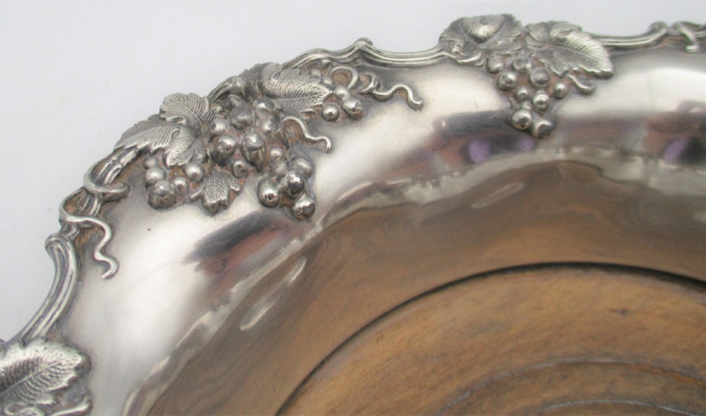 Fine Pair of Old Sheffield Plated Wine Bottle Coasters c1840 View IV