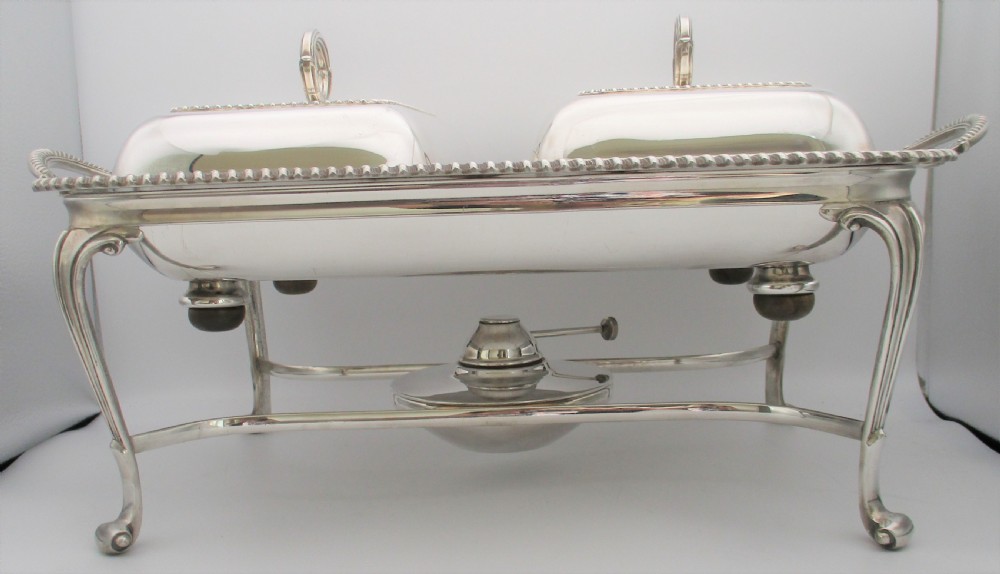 Fabulous Silver Plated Double Warming Stand with burner View V