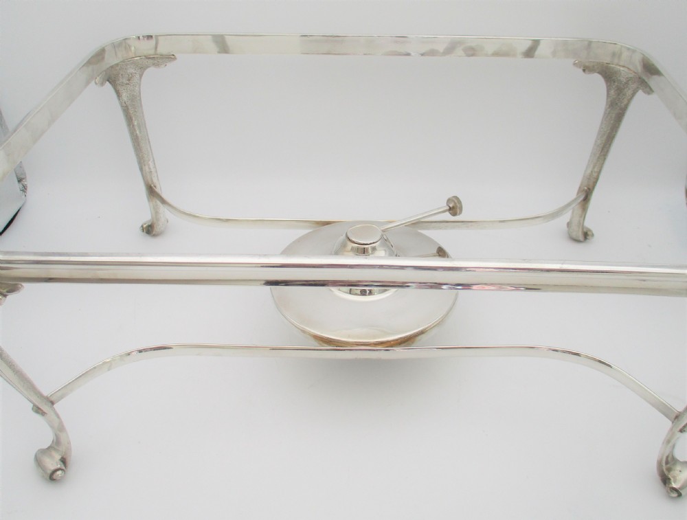 Fabulous Silver Plated Double Warming Stand with burner View VI