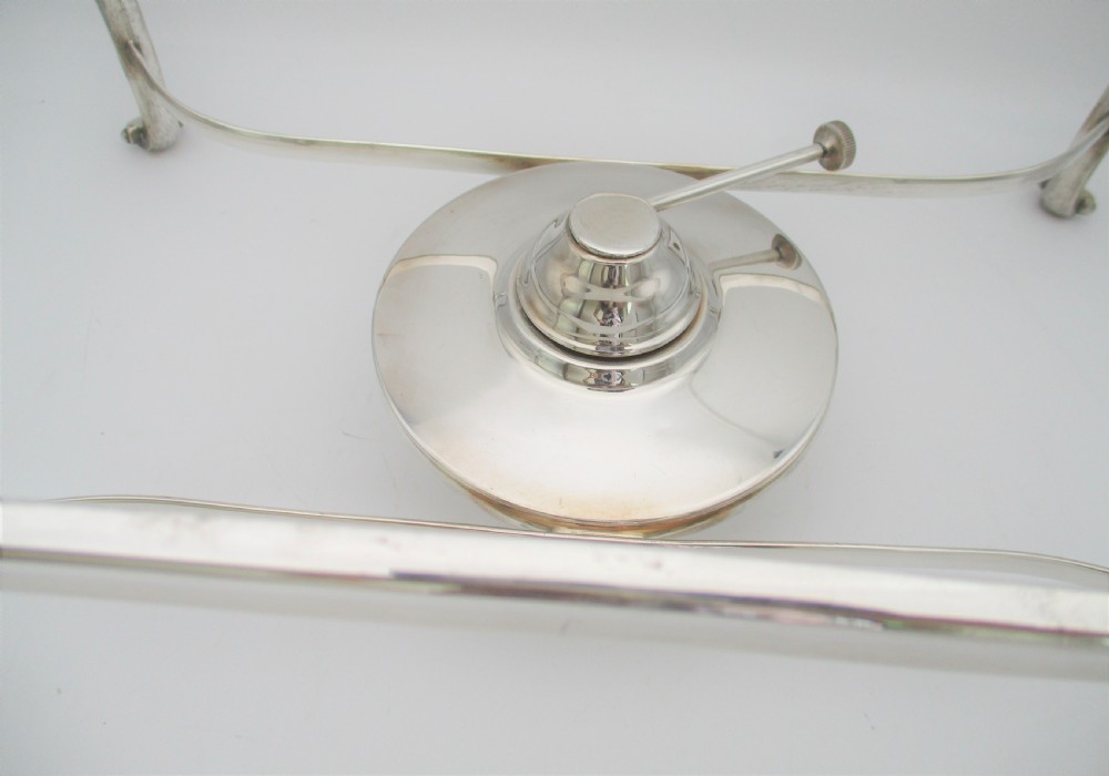 Fabulous Silver Plated Double Warming Stand with burner View VII