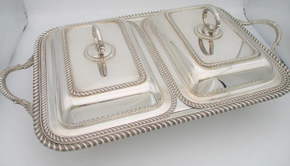 Fabulous Silver Plated Double Warming Stand with burner View IX