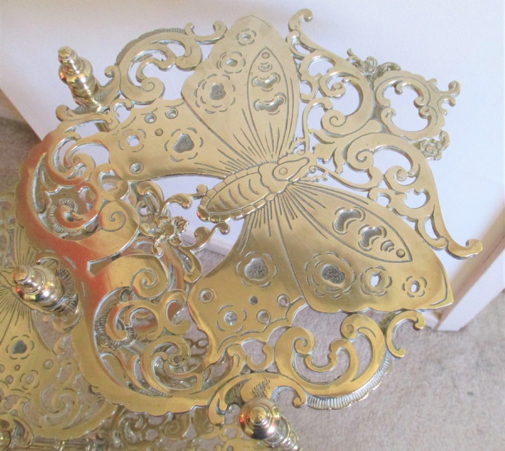 A Large Brass Art Nouveau Style 3 Tier Plant Stand View VI