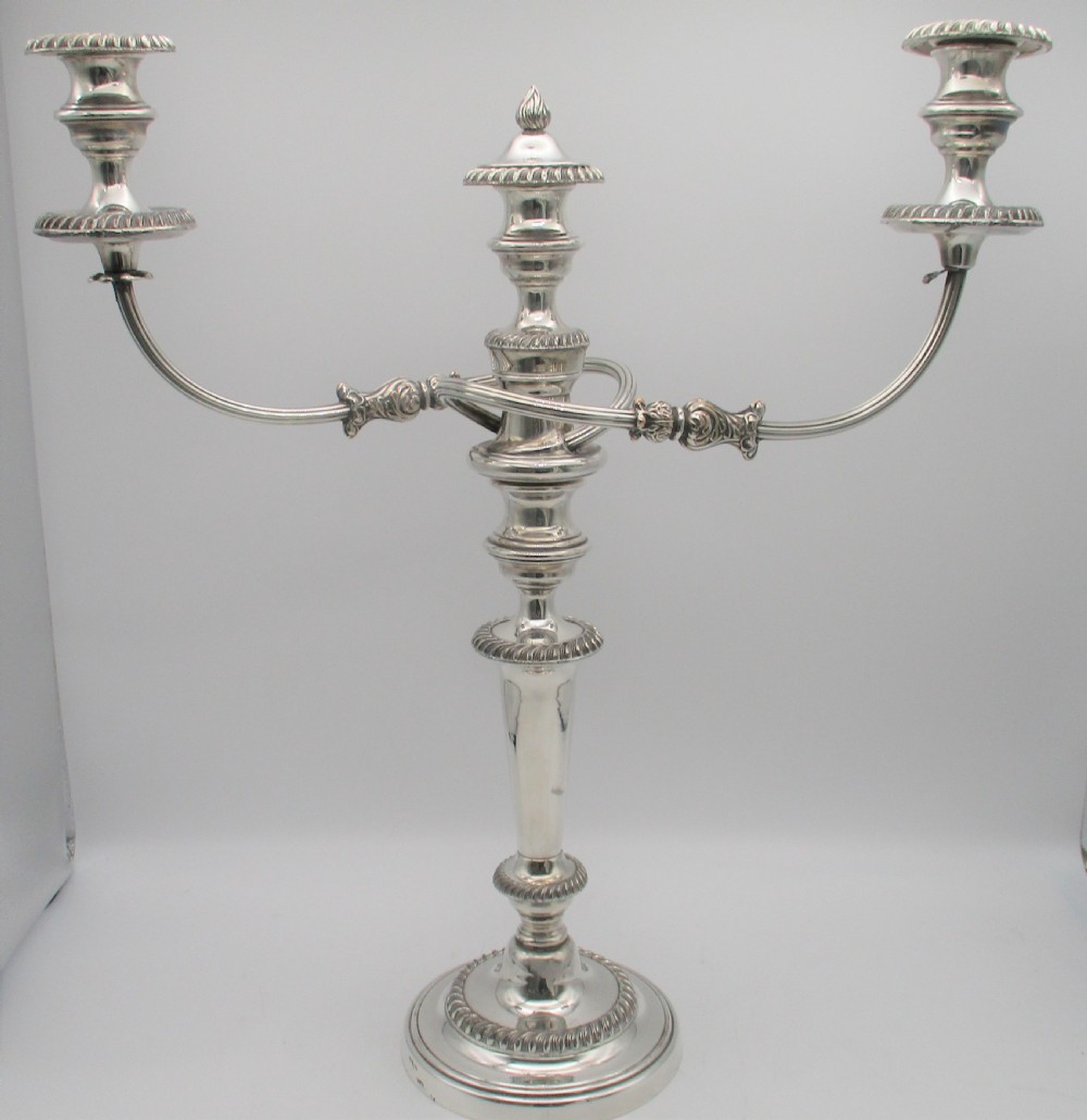 A Good Pair of 19th Century Silver Plated Candelabra View IV