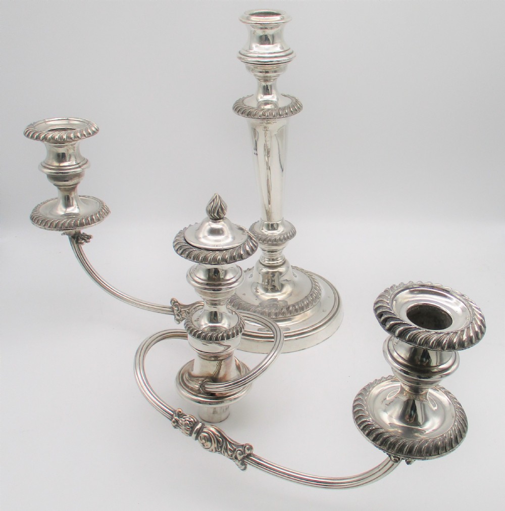 A Good Pair of 19th Century Silver Plated Candelabra View XI