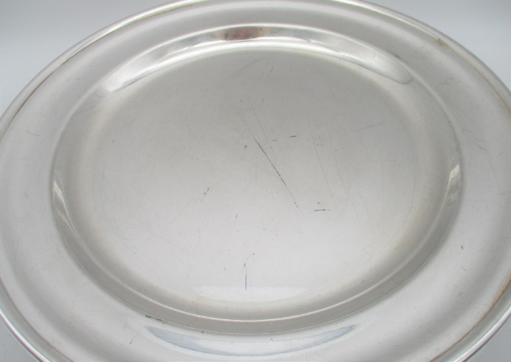 A Rare Set of 10 Silver Plated Dinner Plates View IV