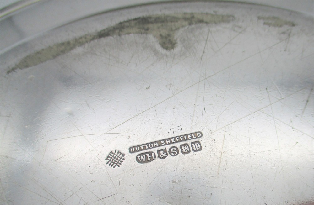 A Set of 8 Silver Plated Dinner Plates c1920 View XI