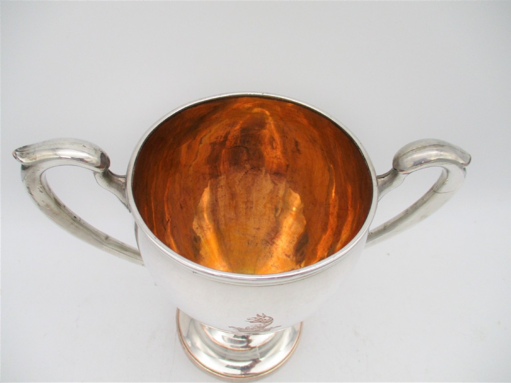 A Fine 18th Century Old Sheffield Plated Loving Cup Crested View III