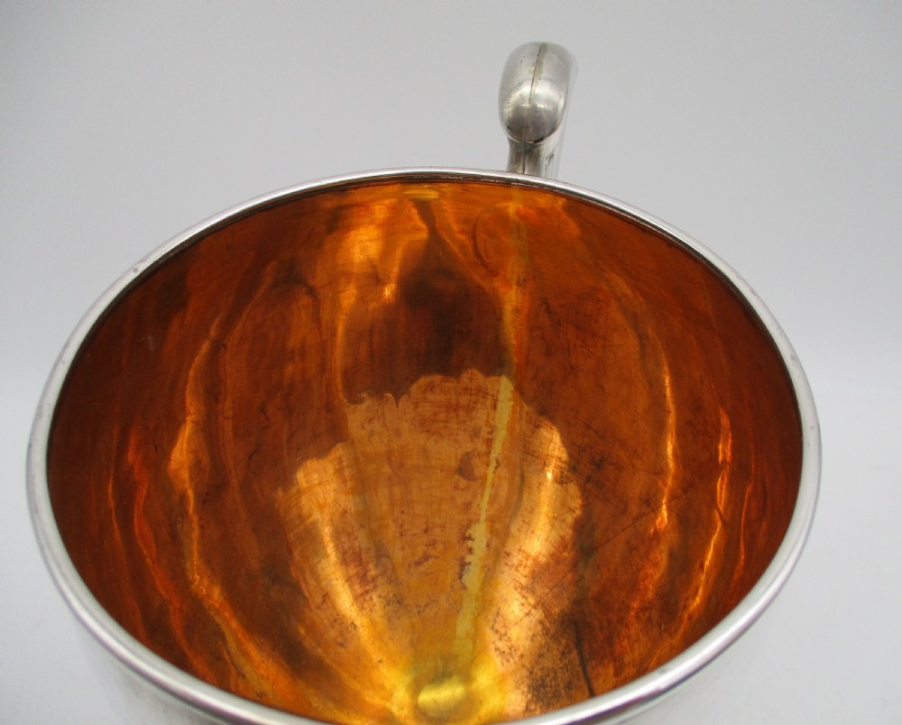 A Fine 18th Century Old Sheffield Plated Loving Cup Crested View V