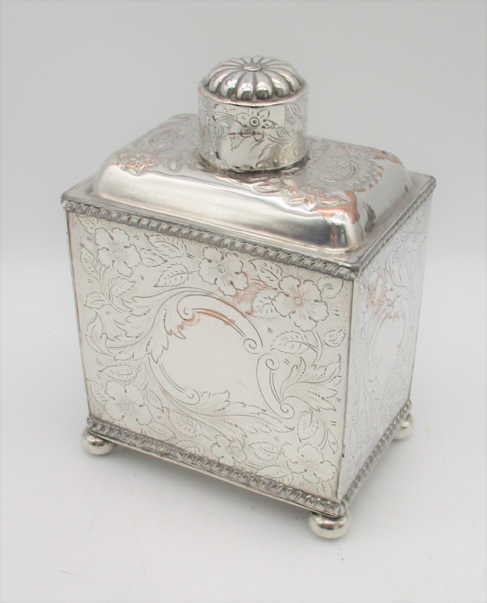 A Fine 19th Century Silver Plated Tea Caddy