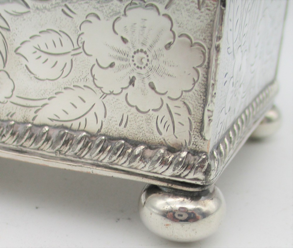 A Fine 19th Century Silver Plated Tea Caddy View IV
