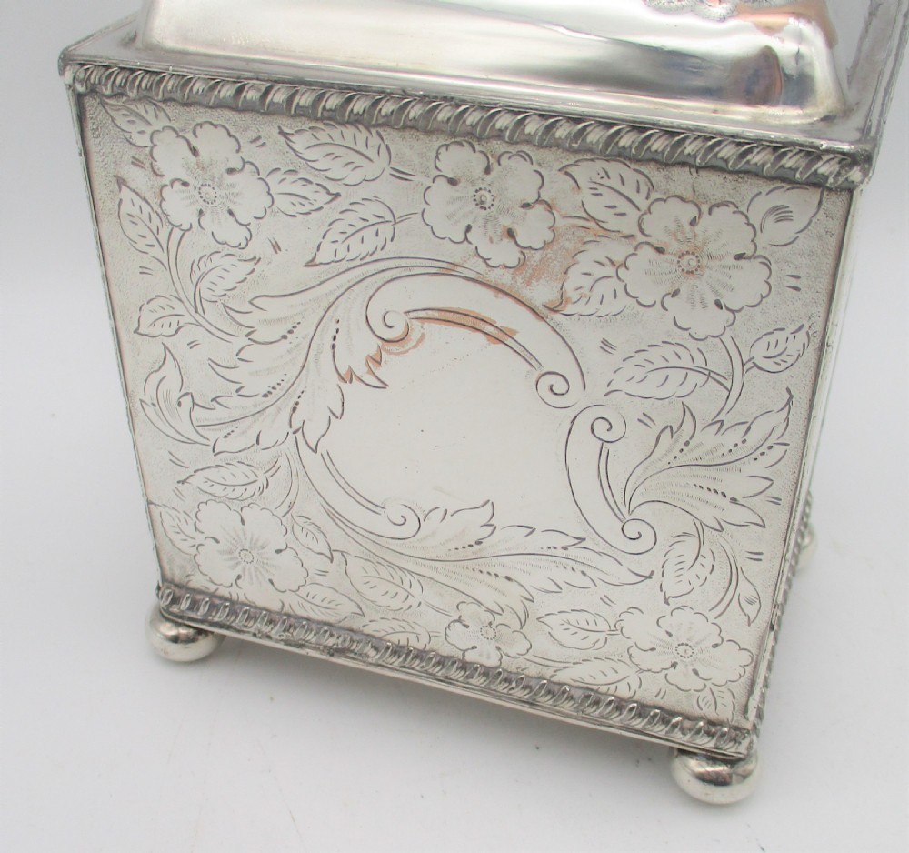 A Fine 19th Century Silver Plated Tea Caddy View V
