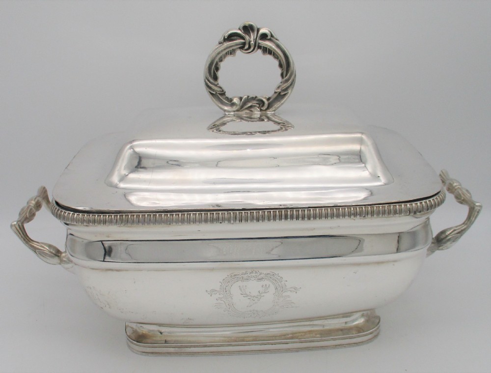 A Fine 19th Century Silver Plated Soup Tureen with Crest View III