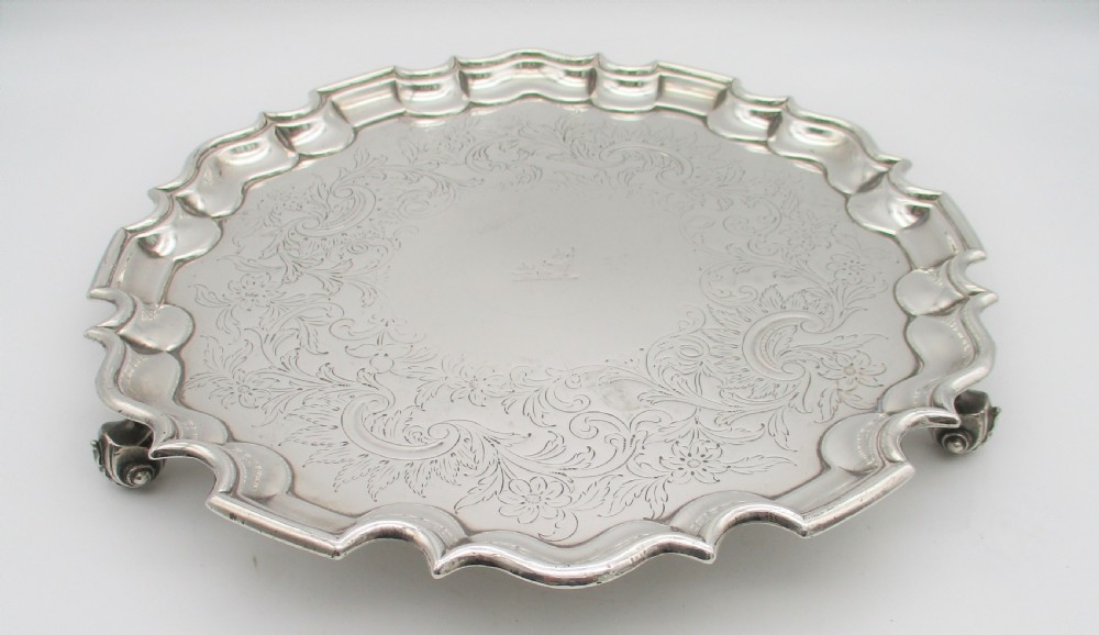 A Good Old Sheffield Plated Tray by Waterhouse Hatfield & Co View III