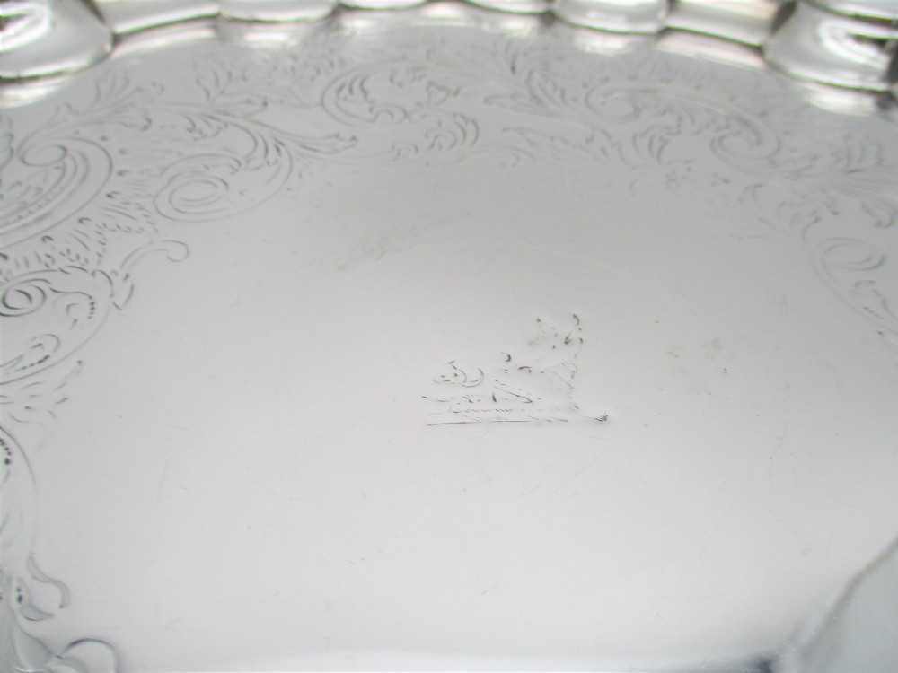A Good Old Sheffield Plated Tray by Waterhouse Hatfield & Co View IV