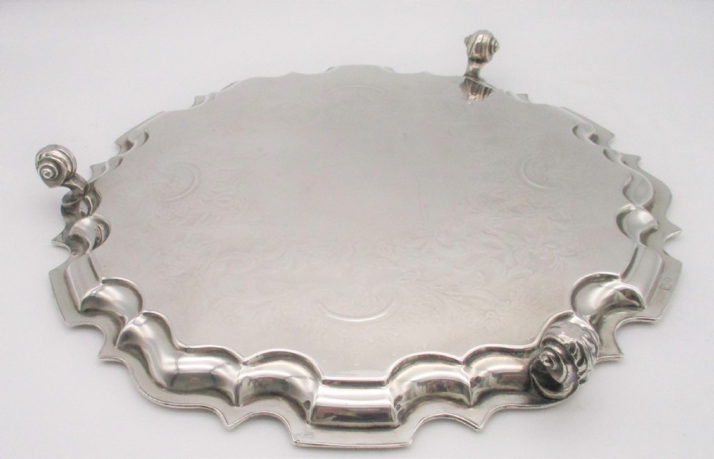 A Good Old Sheffield Plated Tray by Waterhouse Hatfield & Co View VI