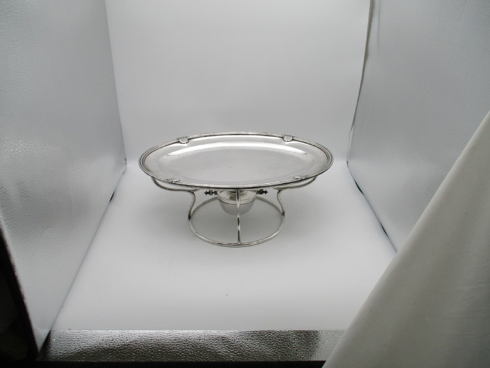 19th Century Silver Plated Platter & Reversible Dish Ring View II
