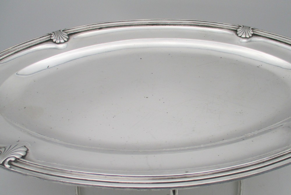 19th Century Silver Plated Platter & Reversible Dish Ring View IV
