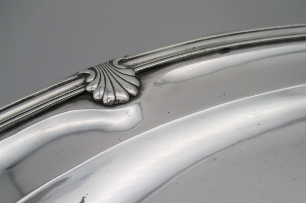 19th Century Silver Plated Platter & Reversible Dish Ring View V