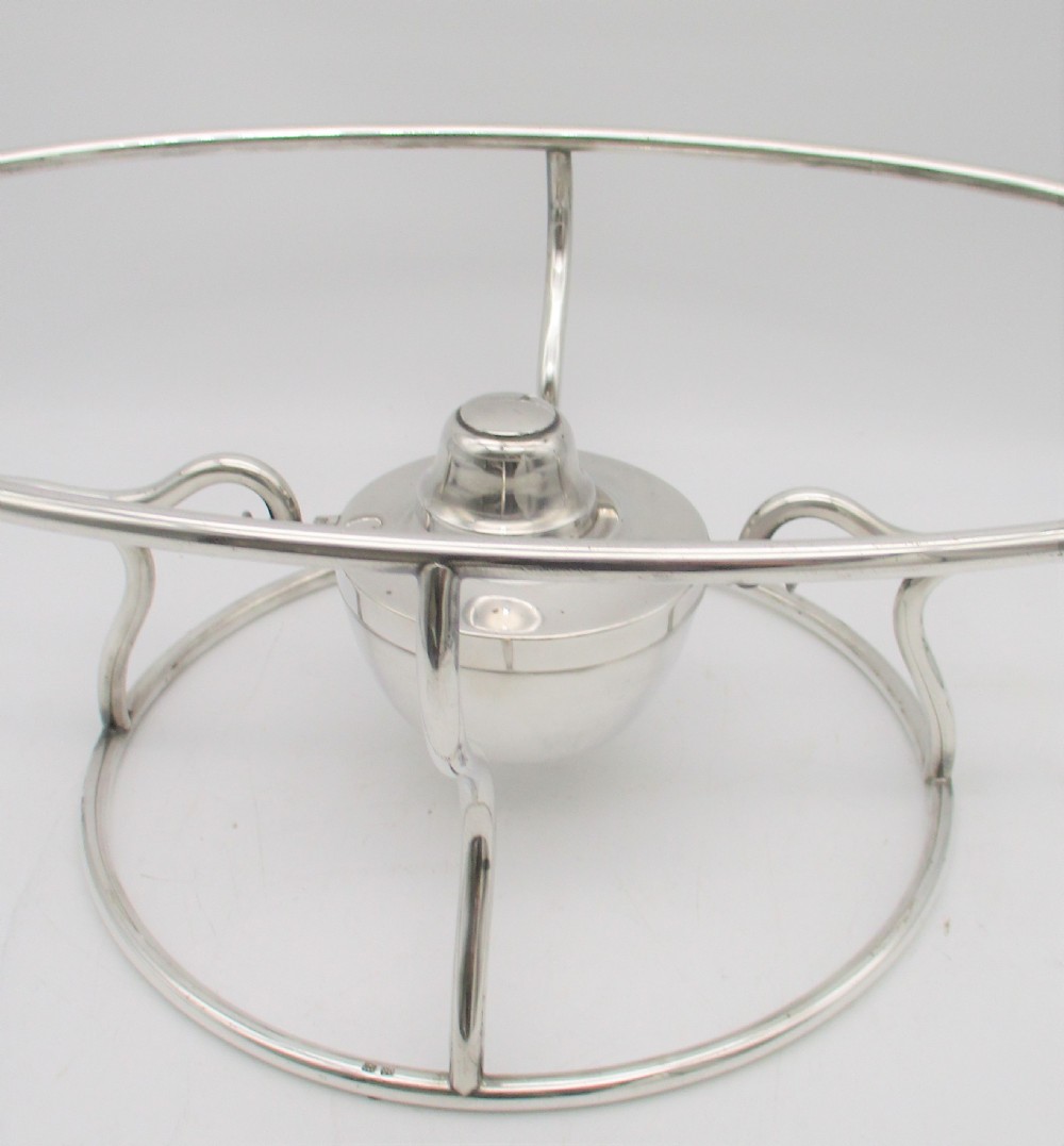 19th Century Silver Plated Platter & Reversible Dish Ring View VIII