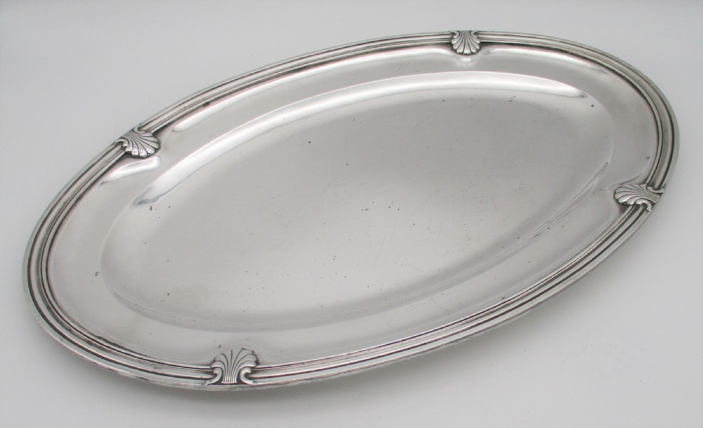 19th Century Silver Plated Platter & Reversible Dish Ring View X