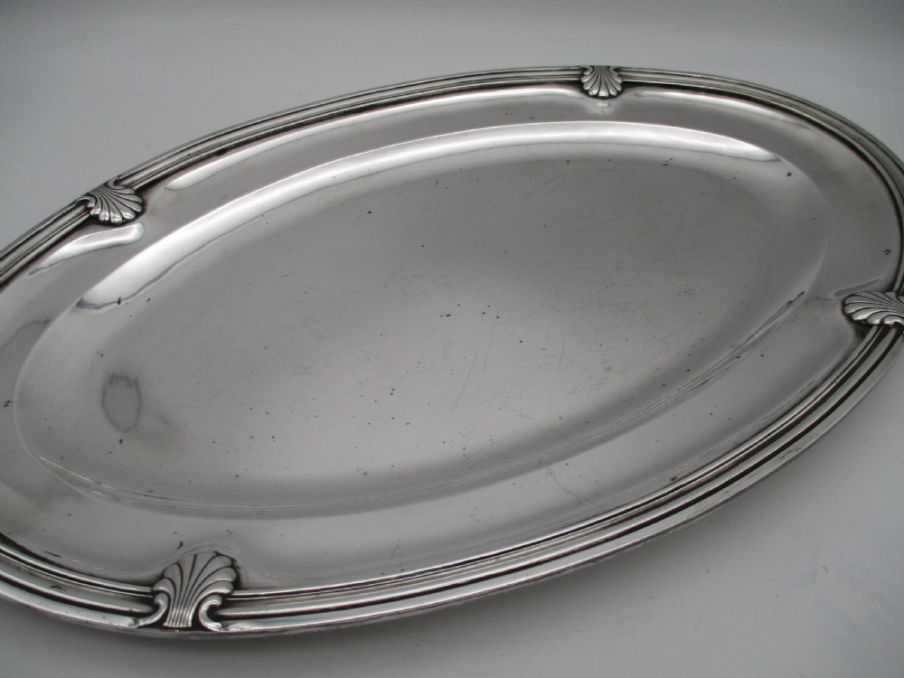 19th Century Silver Plated Platter & Reversible Dish Ring View XI