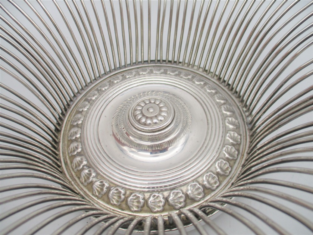 Fantastic Large Silver Plated Wire Work Bread Basket c1880 View V