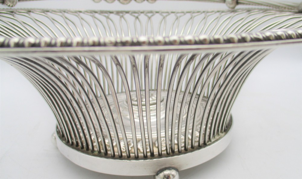 Fantastic Large Silver Plated Wire Work Bread Basket c1880 View VII