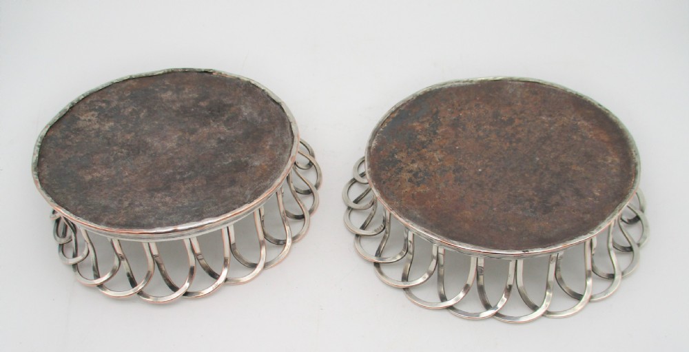 Pair of Rare Early 19th Century 'Sheffield Plated' Coasters View VII
