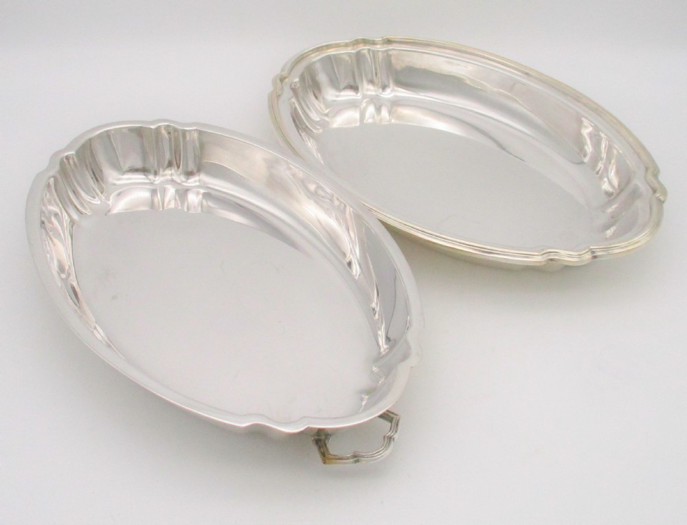 Elegant Pair of Silver Plated Art Deco Tureens c1930 View V