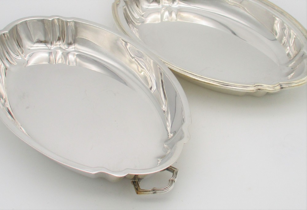 Elegant Pair of Silver Plated Art Deco Tureens c1930 View VI