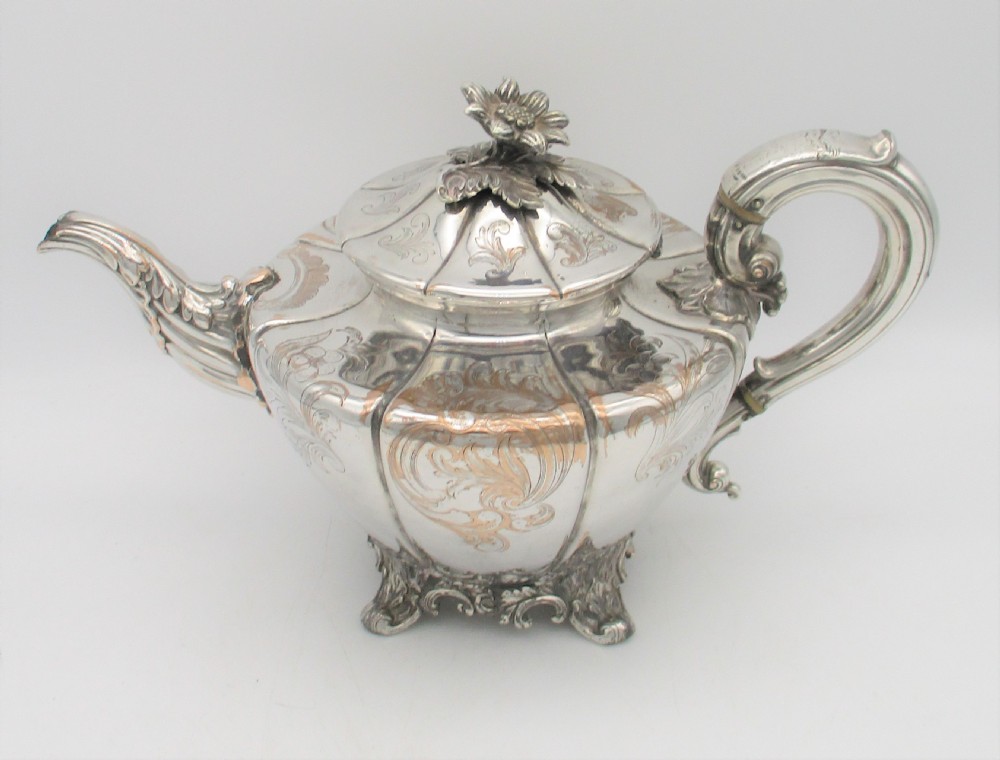 Large Ornate Old Sheffield Plated Tea Pot c1820 Blagden & Hodgson