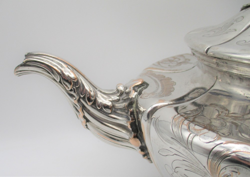 Large Ornate Old Sheffield Plated Tea Pot c1820 Blagden & Hodgson View III