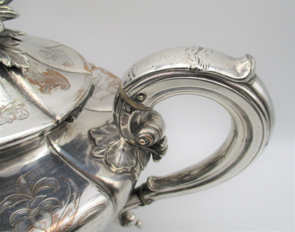 Large Ornate Old Sheffield Plated Tea Pot c1820 Blagden & Hodgson View IV