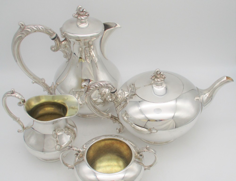 Fine Silver Plated 4 Piece Tea Set by Dixons c1900 View II